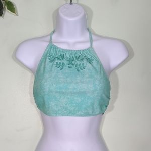 5/$18 Aerie High Neckline Embroidered Bikini Top